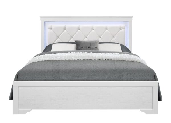 Shaker - Full Bed With LED - White