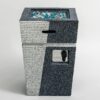 20" Propane Gas Fire Pit Table, 50000 Btu Square Concrete Fire Pit For Outside Patio Deck Garden Backyard - Light Gray Blue - Image 7