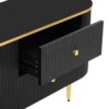 Modern TV Stand For TVs Up To 80", Entertainment Center With 4 Drawers And 1 Cabinet, Wood TV Console Table With Handles For Living Room - Black - Image 8