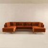 Brooke - U Shape Corner Sofa - Orange - Image 3