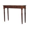 Turned Legs 3 Drawer Console - Brown - Image 2
