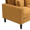 Modern Upholstered 2 Piece Sofa Set, Comfy Corduroy For Living Room And Small Spaces - Orange - Image 16