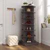 360 Rotating Shoe Cabinet 6 Layers - Gray - Image 2