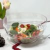 Swirl Acrylic Serving Bowl Unbreakable Large Plastic Soup And Salad Bowl Bpa Free Clear - Clear - Image 2