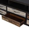 Retro Distressed Wooden TV Stand For TVs Up To 65", Entertainment Center Media Console With 6 Drawers And 3 Shelves For Living Room - Black - Image 16