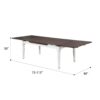 Mountina - Dining Table With Leafs - Brown / White - Image 6