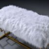 Bagley II - Bench Faux Fur - White / Gold - Image 11