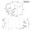 Solid Wood And 24" Bathroom Vanity With Sink, Deep Drawer, Door Shelf, 2 Tier Basket - Green - Image 3