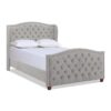 Marcella - Queen Upholstered Shelter Headboard Bed Set - Silver Gray - Image 4