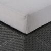 Santa Rosa - Outdoor Lounge Ottoman Rattan Waterproof Fabric - Gray / Silver - Image 10