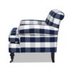 Alana Lawson - Accent Arm Chair Casters - Blue Lattice - Image 3