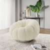 Lillie - Pumpkin Swivel Accent Chair - White - Image 6