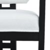 Stylish Indoor Upholstered Wood Dining Chair (Set of 2) With Rubberwood Frame - White / Black - Image 13