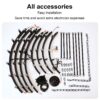 2 Tiers Wagon Wheel Chandelier Wooden Farmhouse 36 Light (24 / 12) Or (12 / 24) Metal Chandeliers 2 Story Light Fixtures Industrial For High Ceiling Living Dining Room Foyer, Adjustable Height - Black - Image 11