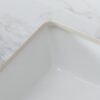 Sintered Stone Bathroom Vanity Top With Rectangular Undermount Ceramic Sink And Backsplash, Single Faucet Hole - Carrara White - Image 5