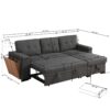 3 Piece Upholstered Sectional - Dark Gray - Image 3