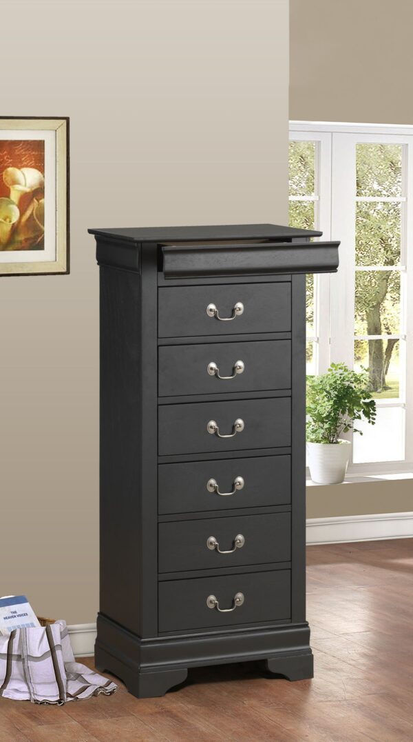 Elegant Traditional Lingerie Chest - Black