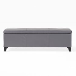 Glouster - Contemporary Storage Ottoman With Versatile Functionality - Gray