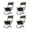 4 Piece Folding Outdoor Chair With Storage Bag, Portable For Camping, Picnics, Fishing - Green - Image 13