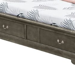 Louis Phillipe - Queen Elegant Storage Bed - Gray