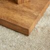 Modern Rectangular Coffee Table With Tempered Glass Top - Natural Wood - Image 9