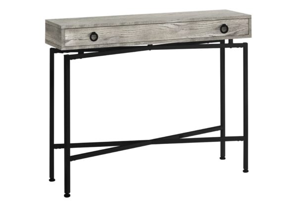 Accent Console Table For Entryway, Storage Drawer, Contemporary & Modern - Gray