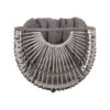 Berkshire - Outdoor Wicker Swivel Egg Chair With Water Resistant Cushions - Gray - Image 7