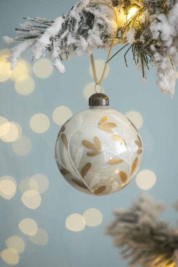 Christmas Ball Ornaments, Decorative Hanging Ball Christmas Tree Ornaments For Holiday Party Decorations (Set of 12) - White