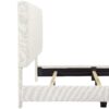 King Size Boucle Upholstered Platform Bed - White - Image 4