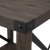 Rustic Industrial X 2 Tier Side Table - Gray Wash - Image 3