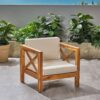 Brava - Modern Club Chair With Water Resistant Cushions - Beige - Image 6