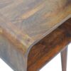 Curved Open Nightstand - Antique Brown / Chestnut - Image 5