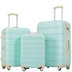 3 Piece Luggage Set Hardside Spinner Suitcase With Tsa Lock 20" 24' 28" Available - Light Green
