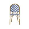 Elegant French Bistro Chair Set With Durable Aluminum Frame And Polyethylene Rattan - White / Navy - Image 5