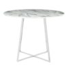 Cosmo - Contemporary / Glam Dining Table - Chrome / White - Image 2