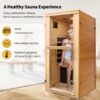 Single Person Far Infrared Sauna Room - Natural - Image 4