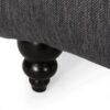 Chaise Lounge With Button Tufted Diamon Stitch - Charcoal - Image 11