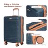 5 Piece Set (20"24"28 +A Travel Bag And A Toiletry Bag), Hard Case Spinner Wheels Luggage Sets With Tsa Lock Carry On Suitcase Luggage Durable Suitcase Color Matching - Dark Green - Image 4