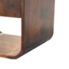 Curved Edge Bedside Table - Walnut - Image 7