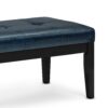 Lacey - Tufted Ottoman Bench - Distressed Dark Blue - Image 6