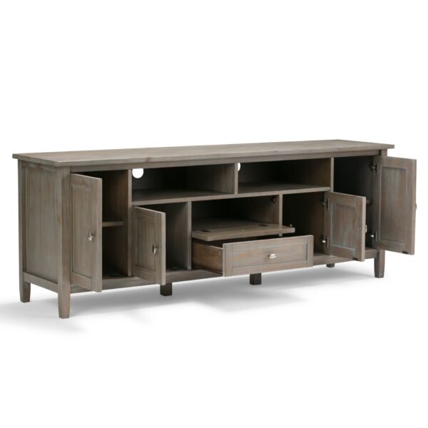 Warm Shaker - TV Media Stand - Distressed Gray