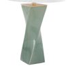 Curvo - Square Contemporary Table Lamp - Sage Green / Gold / White - Image 4