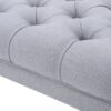 Hilton - Ottoman Bench With Classic Button Tufting - Light Gray - Image 13