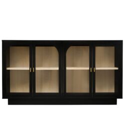 Storage Cabinet With Door For Living Room, Dining Room - Black