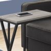 Accent Table, C - Shaped, Contemporary & Stylish - Gray - Image 9