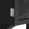 Retro TV Stand For TVs Up To 43", Entertainment Center Media Console Cabinet With 3 Spacious Cabinets, Glass Cabinet Doors And Anti-Tip Device For Living Room - Black - Image 12