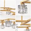 Crystal Chandelier For Dining Room, 8 Light Kitchen Chandelier Light Fixture Modern Metal Industrial Chandeliers For Farmhouse Entryway Living Room (8*G9 Bulbs Included) - Matte Gold - Image 15