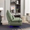 270 Swivel Glider Recliner Chair, Power Recliner Rocking Chair, USB Port Charge For Nursery Chair With Atmosphere Lamp For Living Room Bedroom Apartment - Green - Image 4