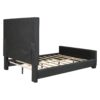 Queen Size Upholstered Bed With Slats Support, No Box Spring Needed - Black - Image 2