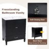 Vintage Style 30" Bathroom Vanity With Sink, Multi Functional Storage, Soft Closing Door - Black - Image 8